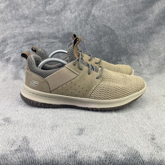 Skechers Delson Camben Shoes Mens 8 Brown Casual Comfort...